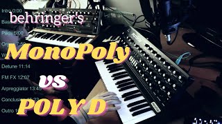 Behringer MonoPoly vs Poly D ReviewComparison [upl. by Werdnael]