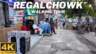 Regal Chowk Karachi Walking Tour 4k [upl. by Nagem]