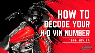 Harley Davidson VIN Decoder  How to Decipher Your Motorcycles Unique Identification Number [upl. by Marylee]