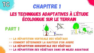 TC Biof SVT  Ch 1 Les techniques adaptatives à l’étude écologique sur le terrain  partie 1 [upl. by Clotilde]