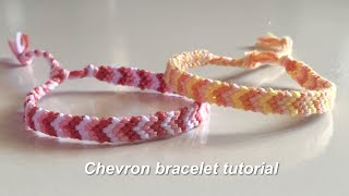 How to make chevron friendship bracelet  yarnivora [upl. by Aryam]