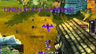 World of Warcraft Mist of Pandaria LINEN CLOTH Farming 52 [upl. by Elga]