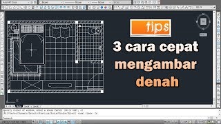 Tips Menggambar denah di autocad [upl. by Cecilius726]