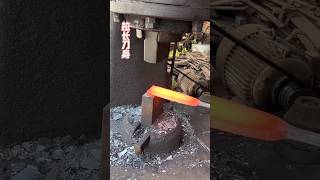 Blacksmith forges non rusting kitchen knives from high chromium steelforging tiktok [upl. by Lilian]