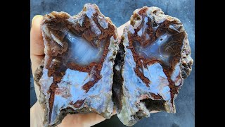 Rough Rocks for Lapidary amp Collectible  Red amp White Agate [upl. by Noir589]