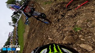 GoPro Jago Geerts 2023 FIM MX2 Qualifying Moto from Round 7 Villars Sous Ecot France [upl. by Relyks]