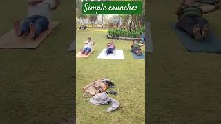 Simple crunches crunches for beginners shorts video viral [upl. by Purdy]