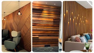 Home Decor Inspiring Wooden Wall Paneling Design  Wall Decorating Ideas  Wood Wall Art PVC Panel [upl. by Ellenod]