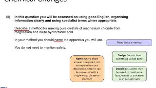 AQA GCSE Exam Paper 1 Topic 4 Chemical Changes [upl. by Rainer]