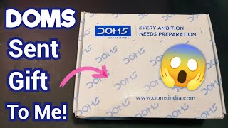 Gift From DOMS India 😲🤓 Unboxing My New Art amp Stationery Supplies 🌈 [upl. by Norred]