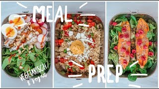 MEAL PREP Schnelle amp einfach Gerichte zum Mitnehmen amp Abnehmen Vegan amp Vegetarisch P [upl. by Atinaj460]