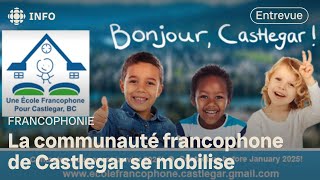 Projet d’école francophone à Castlegar [upl. by Nail997]