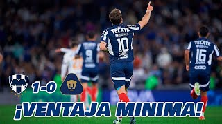 PUMAS PIERDE EN MONTERREY LIGA MX CUARTOS DE FINAL IDA APERTURA 2024 🏆 EN ZONA FUT [upl. by Lezley440]