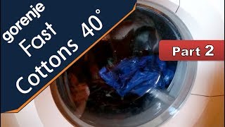 Gorenje W7203 Senso Care washing machine  Cottons 40°  Part 2 [upl. by Sivel160]