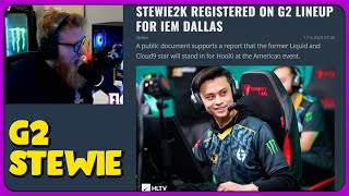 fl0m Reacts to Stewie2k Joins G2 for IEM Dallas [upl. by Harias]