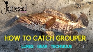 How to catch GROUPER Hamour on shore  Rock fishing guide [upl. by Chemash]