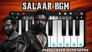 SALAAR BGM  Piano Notes  Prabhas  Ravi Basrur  Enta Benza [upl. by Ethelind118]