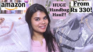 HUGE Handbags amp Backpack Haul From Rs 330 😍 Amazon Haul 🤩 [upl. by Nidnal990]