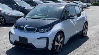 BMW I3 EV in Capparis White wBMW i Frozen Blue Accent Atelier European Dark interior walk around😊👍 [upl. by Shepley]