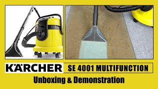 Karcher SE 4001 Multifunction Vacuum Cleaner Unboxing amp Demonstration [upl. by Ehcar]