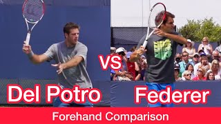 Del Potro vs Federer Forehand Comparison Pro Tennis Technique Explained [upl. by Becht365]