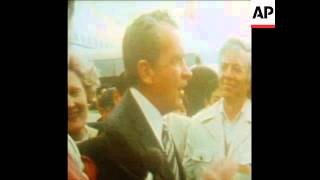 SYND 1 3 76 FORMER US PRESIDENT NIXON ENDS HIS VISIT TO CHINA DEPARTING FROM CANTON CITY [upl. by Scully150]