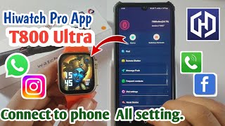 Hiwatch pro app how to usehow to set wallpaper in smartwatch t800 ultra [upl. by Riebling]