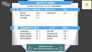 Queensbury CC 2nd XI v Thornton CC Thornton CC  2nd XI [upl. by Gemina83]