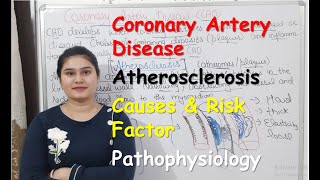 Coronary Artery Disease in Hindi  Atherosclerosis  Causes amp Risk Factor  Pathophysiology [upl. by Cima82]