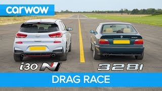 Hyundai i30N vs E36 BMW 328i  DRAG amp ROLLING RACE amp BRAKE TEST  can £28k beat £28k [upl. by Sanderson164]