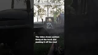 Watch  ProUkraine Soldiers Ambush Russian Truck In Belgorod [upl. by Yeclek]