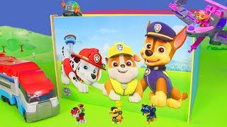 Paw Patrol Spielzeuge Ryder Chase Feuerwehrmann Marshall Skye amp Rubble Spielzeugautos [upl. by Cheslie135]