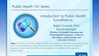 Introduction to Public Health Surveillance [upl. by Nylauqcaj]