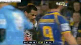 Wests Tigers 2009  Taniela Tuiaki Big Hit [upl. by Garnes]