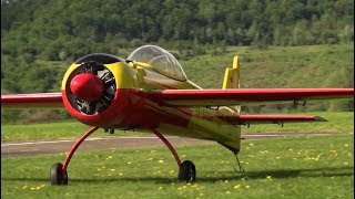 Yakovlev Yak55 Huge Radial Engine RC Model Airplane 28Oldtimermeeting 2017 Switzerland [upl. by Leahcam417]