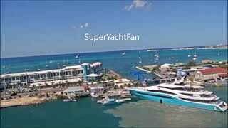 The yacht Go crashing into the dock twice in Simpson Bay St Martin [upl. by Abebi871]