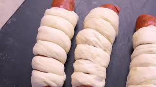 HOMEMADE PRETZEL DOGS RECIPE SO SOFT SO DELICIOUS  SAM THE COOKING GUY [upl. by Acnoib]