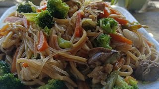 Cooking Pancit Bihon simple Recipe satisfying food delicious [upl. by Mcclain]