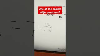 The Easiest AQA Maths Question Ever [upl. by Namyl]