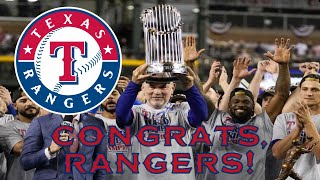 Congrats Texas Rangers 2023 [upl. by Endo866]