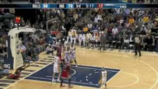 Bulls vs Pacers 2282010 Danny Granger scores 30 points [upl. by Manwell]