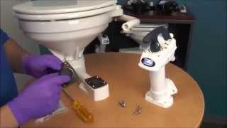 Jabsco How To Replace The Manual Toilets Pump Assemblyiboatscom [upl. by Eohce]