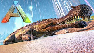 Ark Survival Evolved Crocodilo Imperador Vs Megalodonte  Dilo que Cospe Veneno [upl. by Procto]