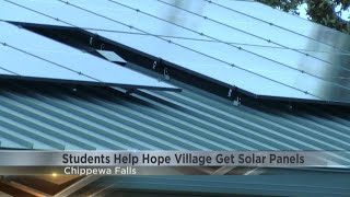 Chippewa Falls students help Hope Village get solar panels [upl. by Iturhs]