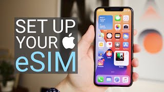 How to Set Up Your iPhone eSIM iOS 14 Shorts [upl. by Lammond]