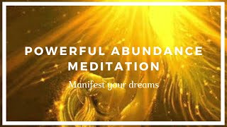 Powerful Abundance Meditation  Manifest Your Dreams [upl. by Ennaeerb709]