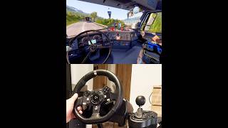 ETS2 Volvo FH16 open pipe tight turns in French hills Steering Wheel Manual Shifter truck ets2 [upl. by Hairakcaz971]