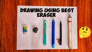 DRAWING USING BEST ERASER 🤔🤔🤔🤔🤔🤔art eraser monoeraser drawing [upl. by Kline]