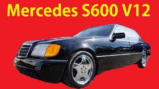 1993 Mercedes Benz 600SEL W140 V12 Sedan S600 Video Review [upl. by Ahsoj562]