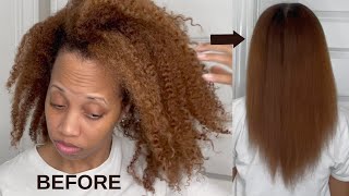 KERATIN TREATMENT on Natural Hair [upl. by Luapnaej807]